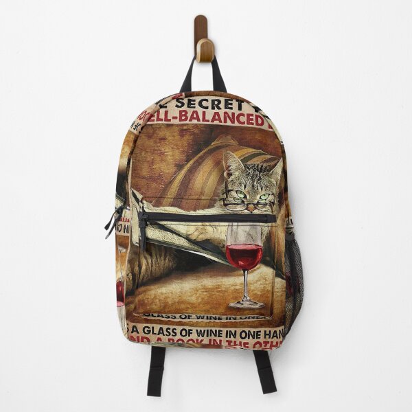 Item preview, The secrect to a well balanced life is a glass of wine in one hand and a book in the other designed and sold by ADAMANDREWSAU.