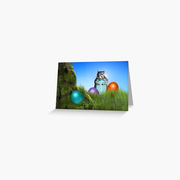 Item preview, Easter Egg Hunting Squirrel designed and sold by SalonOfArt.