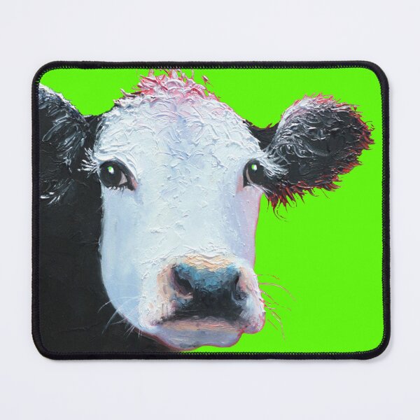 Item preview, Black and white cow on lime green designed and sold by MatsonArtDesign.