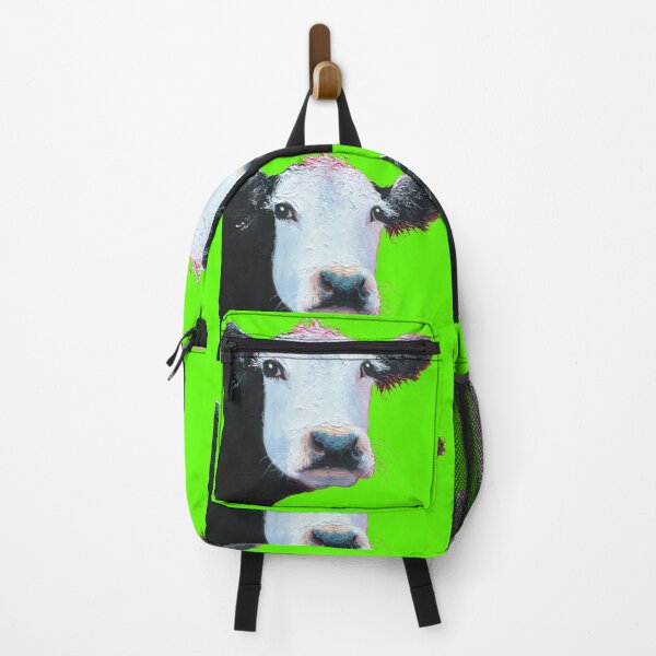 Item preview, Black and white cow on lime green designed and sold by MatsonArtDesign.