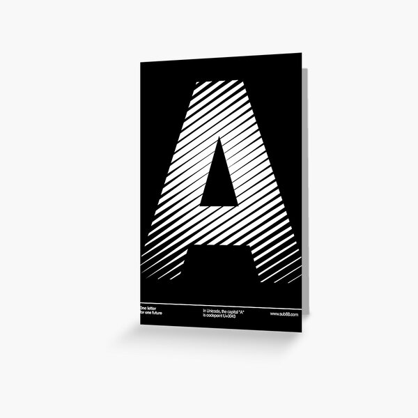 The letter A Greeting Card