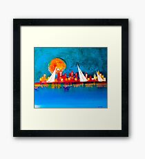 A happy sail Framed Print