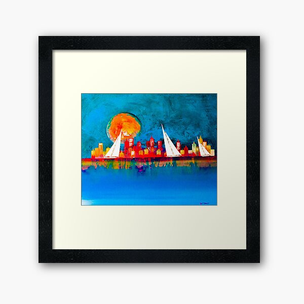 A happy sail Framed Art Print