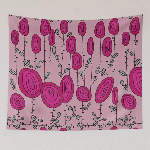 Item preview, Pink Rose Field Pattern designed and sold by Hic21.