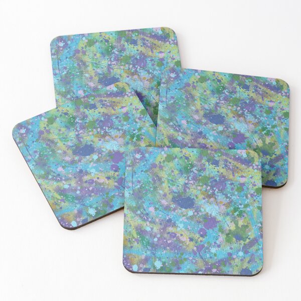 Item preview, Peacock Inspired Paint Splatter Pattern designed and sold by ArtbyJanaye.