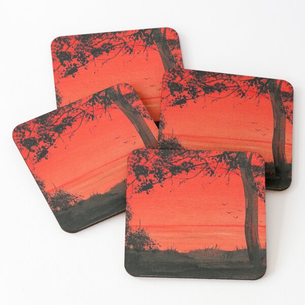 Item preview, Landscape painting painting sunset at the lake. designed and sold by Anke Franikowski.