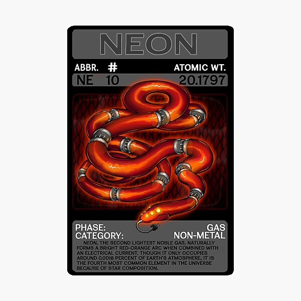 Scygon Elemental Card #3: Neon Photographic Print