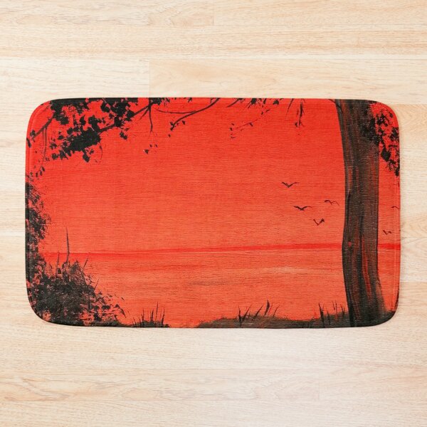 Item preview, Landscape painting painting sunset at the lake. designed and sold by Anke Franikowski.