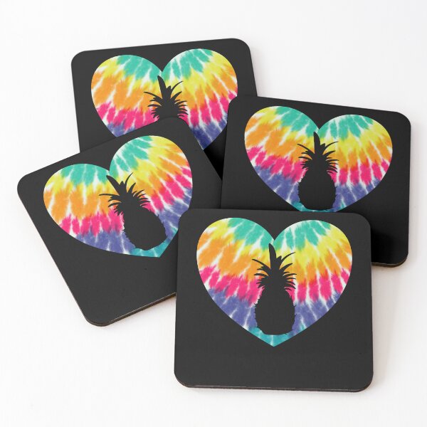Aperçu de l'œuvre Coeur d'ananas avec imprimé tie-dye pour les amoureux de l'ananas créée et vendue par JokeGysen.