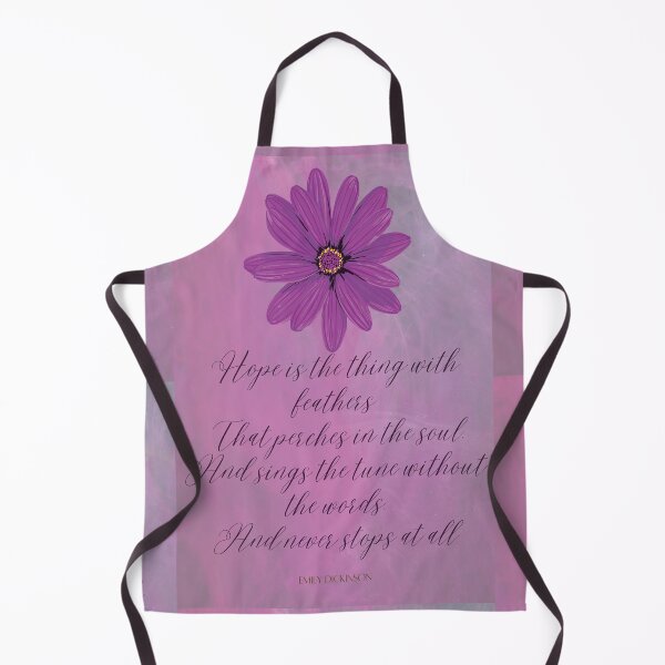 Item preview, Emily Dickinson - Hope is the thing with feathers  That perches in the soul  And sings the tune without the words And never stops At all - Gorgeous Purple Daisy designed and sold by zicutza.