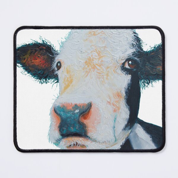 Item preview, Black and White Hereford Cow painting designed and sold by MatsonArtDesign.