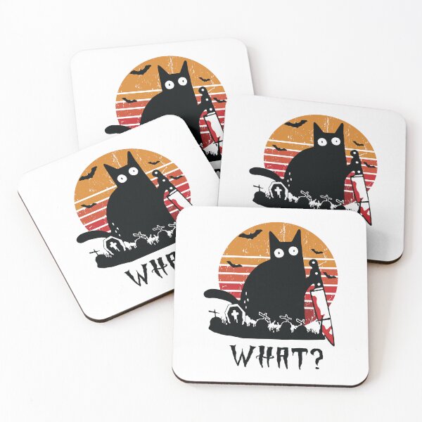 Item preview, Cat What Funny Black Cat Halloween designed and sold by Teapot-art.