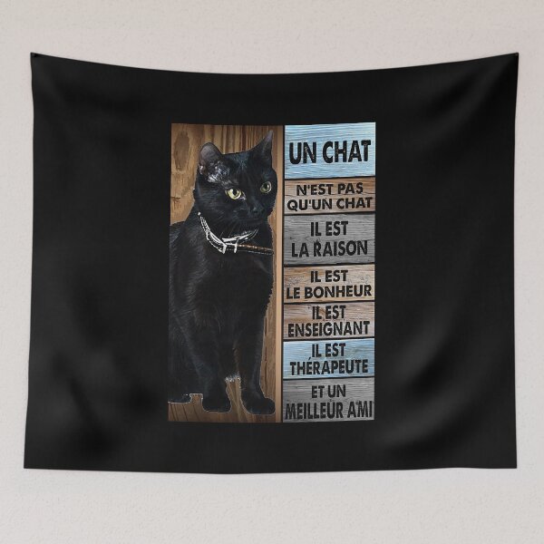 Aperçu de l'œuvre un chat n'est pas qu'un chat amoureux des chats noirs créée et vendue par SEANPARKERAU.