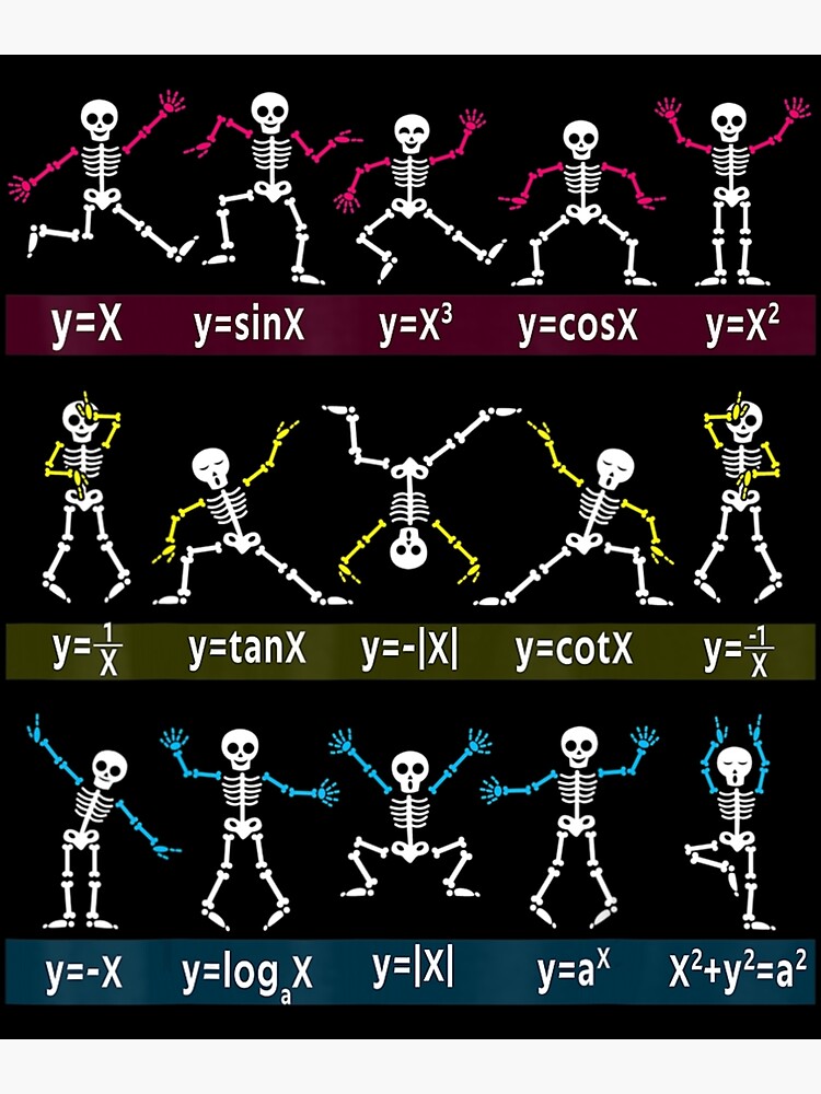 Disover Algebra Dance Function Skeleton Geek Pun Math Equation Premium Matte Vertical Poster