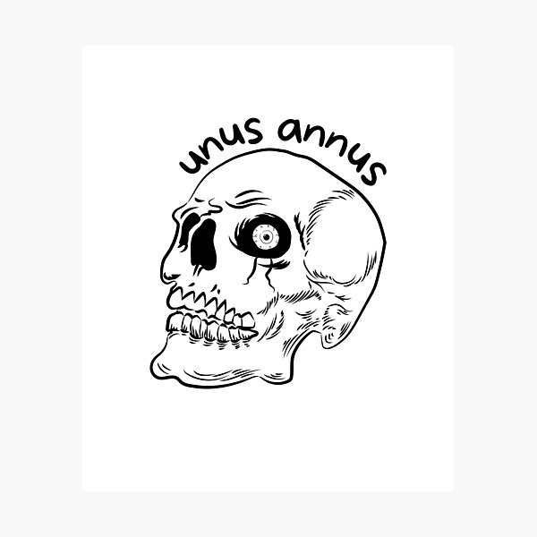 Artikel-Vorschau von memento vivere , schädel , unus annus, designt und verkauft von ROBOUE.