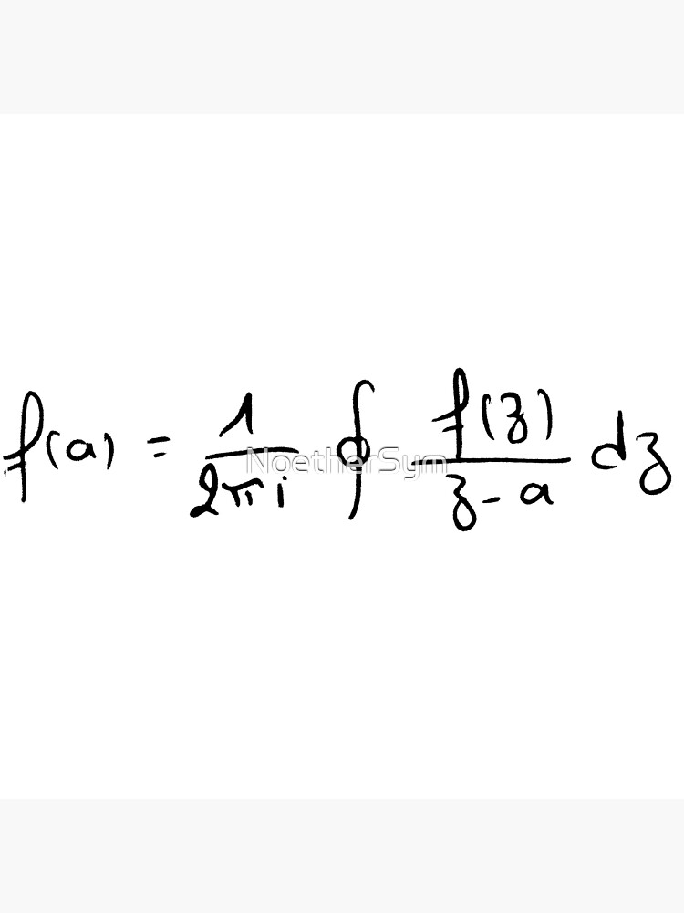 Discover Cauchy integral, complex analysis theorem handwritten Premium Matte Vertical Poster