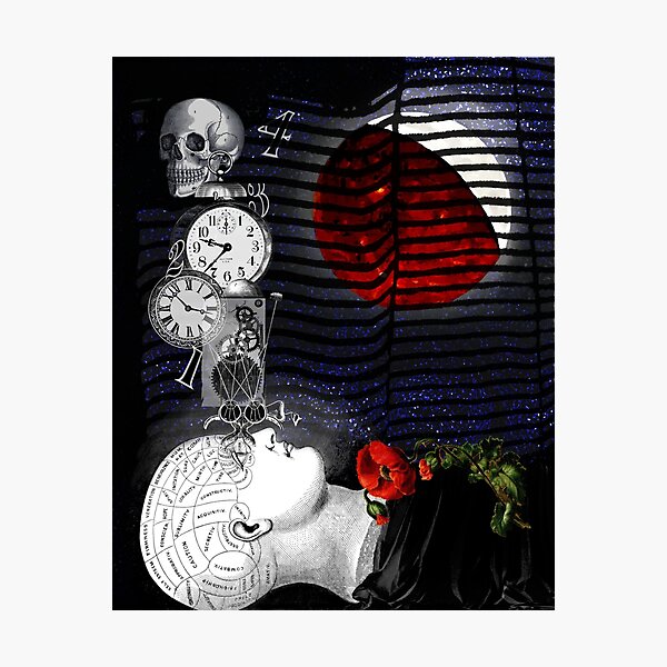Tick-Tock Insomnia Digital Collage Photographic Print