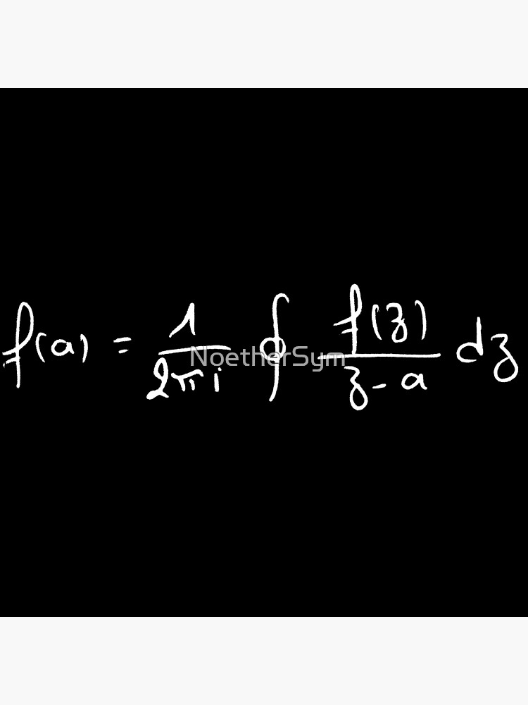 Discover Cauchy integral, complex analysis theorem handwritten Premium Matte Vertical Poster