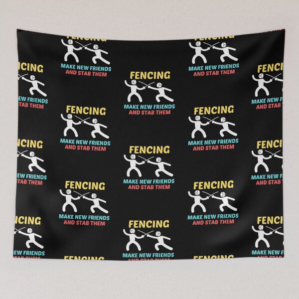 Item preview, Fencing Make New Friends And Stab Them - Funny Fencer Saying designed and sold by shopaminute.