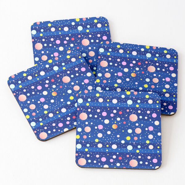 Item preview, Cobalt blue multicolor dots | Multicolor dots pattern designed and sold by lausn.