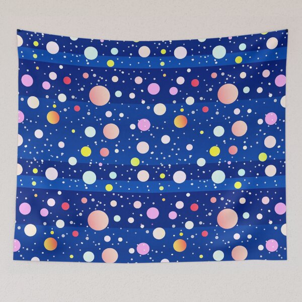 Item preview, Cobalt blue multicolor dots | Multicolor dots pattern designed and sold by lausn.