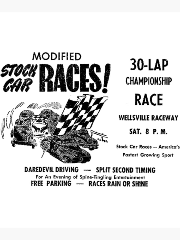 "VINTAGE STOCK CAR RACING" Poster for Sale by MatthijsGraven Redbubble