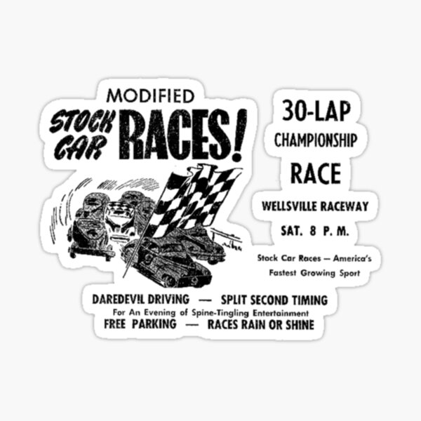 "VINTAGE STOCK CAR RACING" Sticker for Sale by MatthijsGraven Redbubble