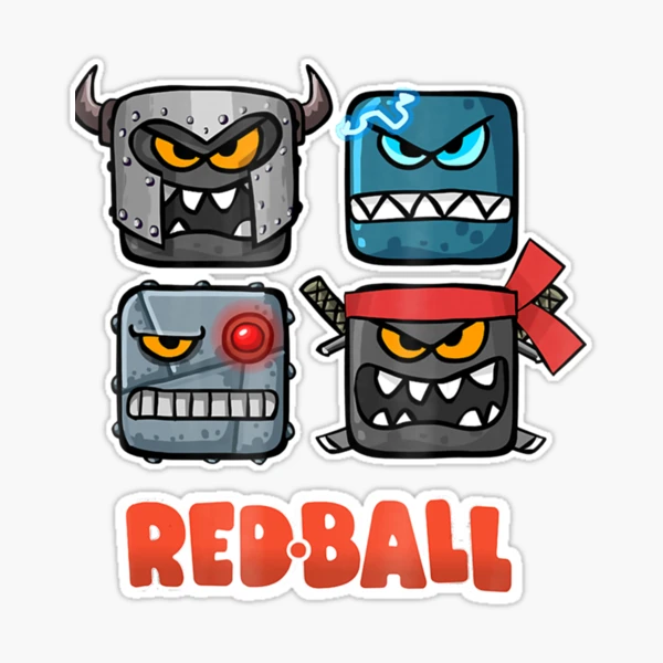 Red Ball 4 - The Box Face Sticker for Sale by impartialfurnit