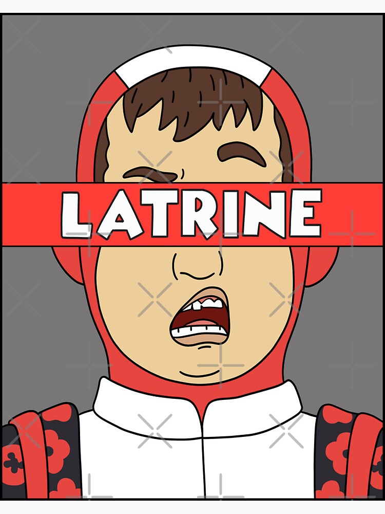 "LATRINE" Sticker for Sale by RetroFreak Redbubble
