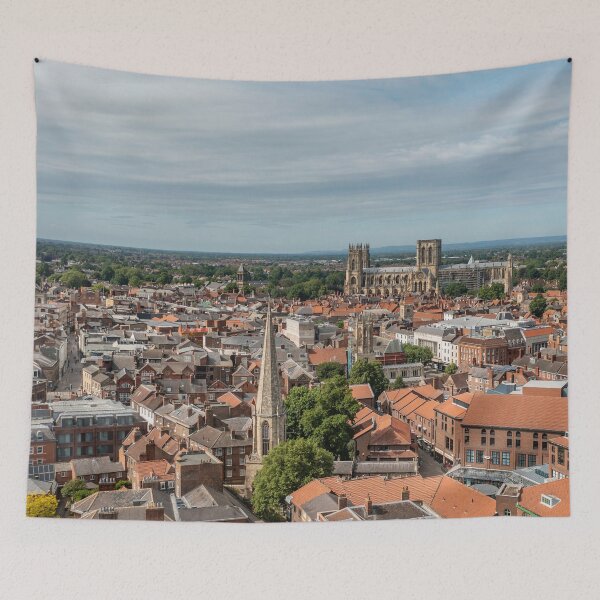 Item preview, York England UK Rooftops and York Minster Cathedral Aerial Photo North Yorkshire in Summer designed and sold by skyfilming.