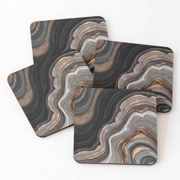 Item preview, Alcohol ink art black marble designed and sold by MysticMarble.