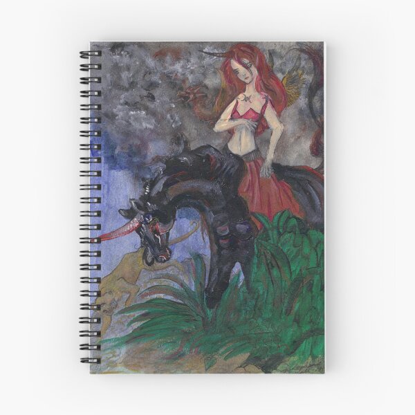 Item preview, GIrl with Black Unicorn designed and sold by Stephanie Small.