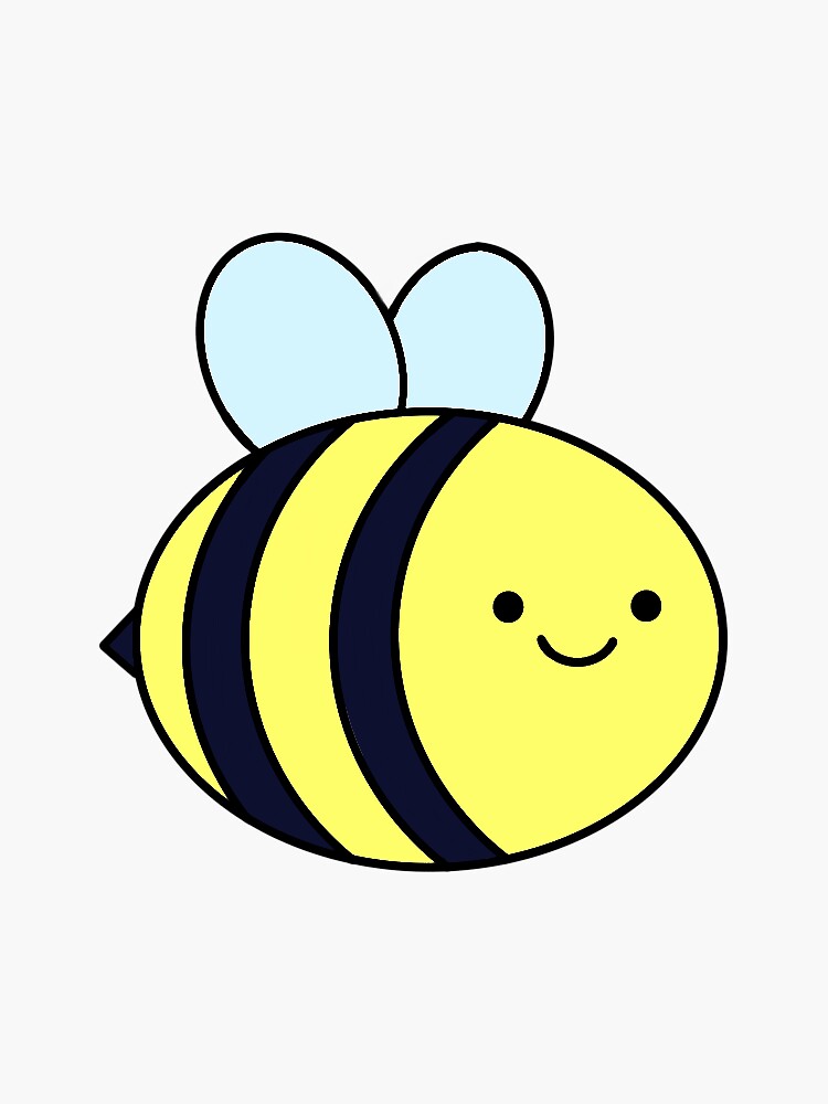 Download "Cute Bee" Sticker by emilys-art-shop | Redbubble