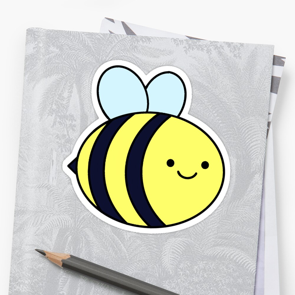 Download "Cute Bee" Sticker by emilys-art-shop | Redbubble