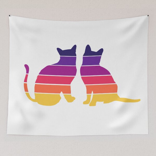 Item preview, Two Sunset Colored Cats designed and sold by catladyjoy.