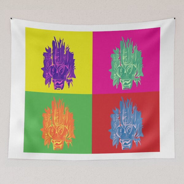 Item preview, All My Sri Lankan Devil Yaka Masks Are Here Retro Pop Art designed and sold by Legit Hooligan.