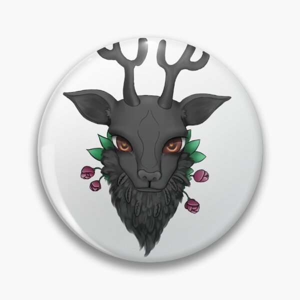 Item preview, ravenstag with flowers designed and sold by fannibal-kitten.