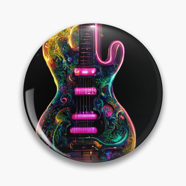 Item preview, Gfab Bfab Gen Ai FFab ABAI Surreal Trends Clothing Neon Electric guitar designed and sold by Surrealtrends.
