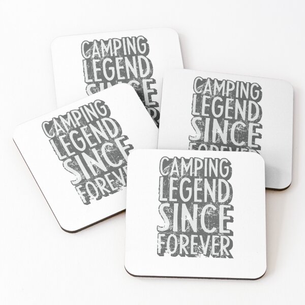 Item preview, Camping legend since forever, retro text for camping lover. designed and sold by wildTrack---.