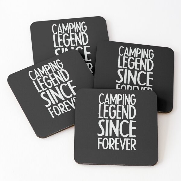 Item preview, Camping legend since forever, retro text for camping lover. designed and sold by wildTrack---.