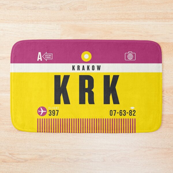 Aperçu de l'œuvre Luggage Tag A - KRK Krakow Poland créée et vendue par VoodooCircus.