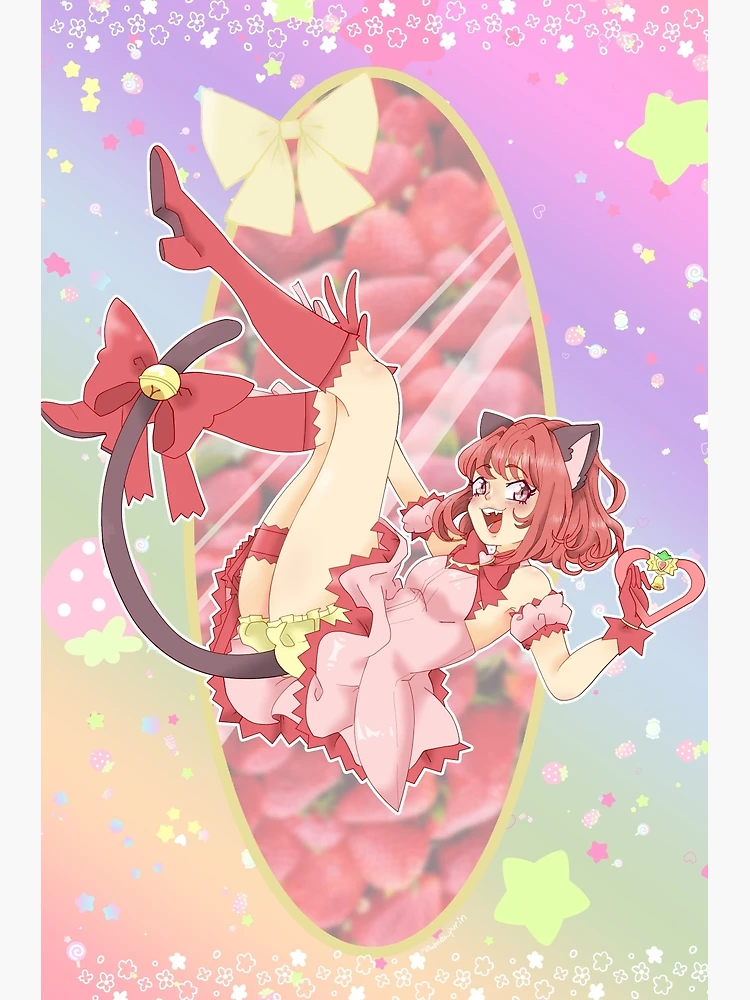 Mew Ichigo from the anime Tokyo Mew Mew New original artwork Art Board  Print for Sale by EryaMoon