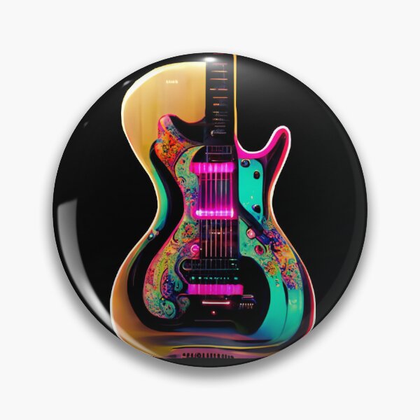 Item preview, Gfab Bfab Gen Ai FFab ABAI Surreal Trends Clothing Neon Electric guitar designed and sold by Surrealtrends.