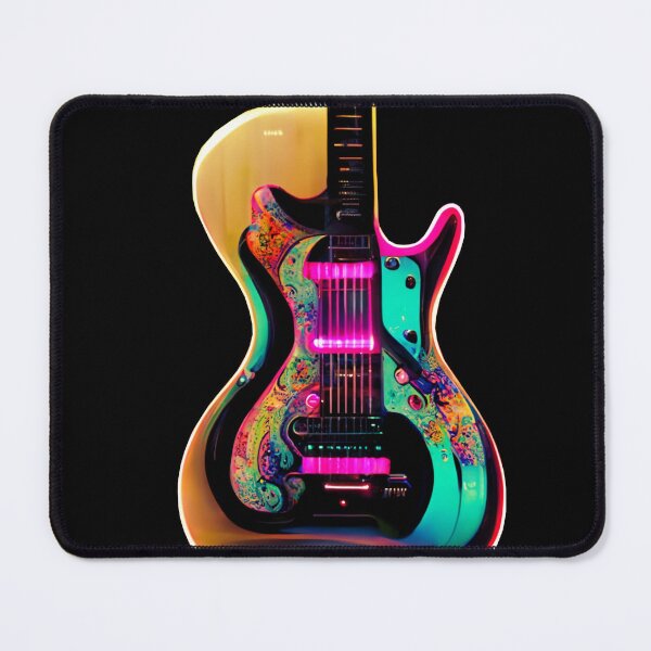 Item preview, Gfab Bfab Gen Ai FFab ABAI Surreal Trends Clothing Neon Electric guitar designed and sold by Surrealtrends.