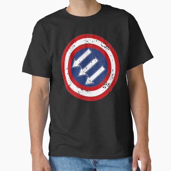 Vista previa del artículo con la obra «camisa frontal de hierro estilo vintage bandera americana símbolo premium», diseñado y vendido por MoonBugCo.