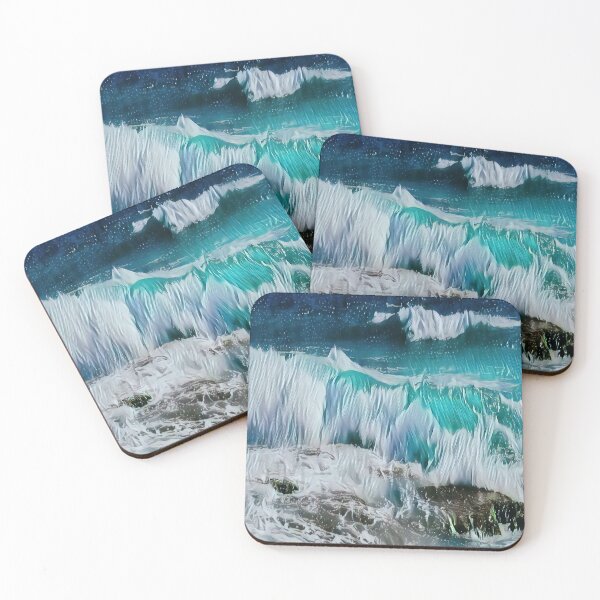 Item preview, WAVY OCEAN PAINTING designed and sold by KatisDesign.