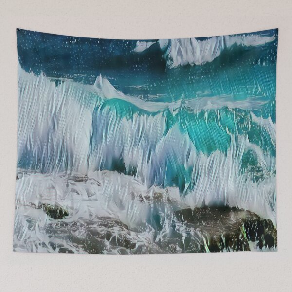 Artikelvorschau, WAVY OCEAN PAINTING entworfen und verkauft von KatisDesign.