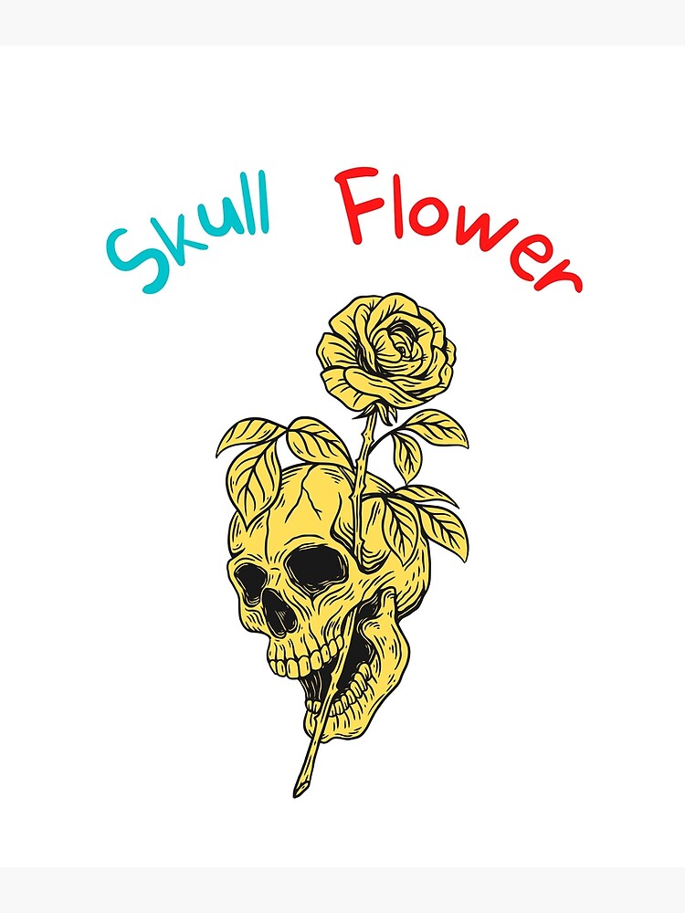 Discover memento vivere , skull flower Premium Matte Vertical Poster