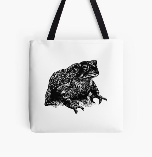 Frog and Toad Tote Bag with Zipper Pocket Divider