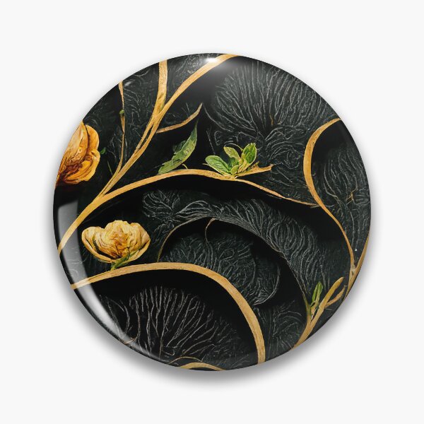 Item preview, Black paper Antique Botanical Flower Rose Gold designed and sold by MakeitMelo.